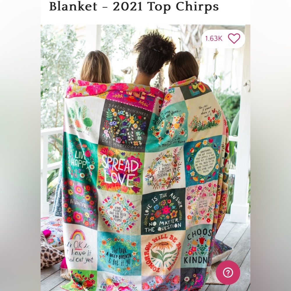Natural Life XL cozy double sided blanket